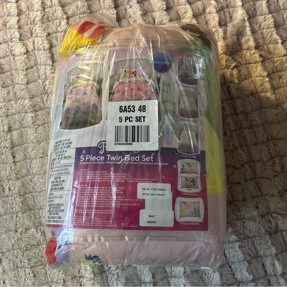 Disney Princess 5 Piece Twin Bed Set